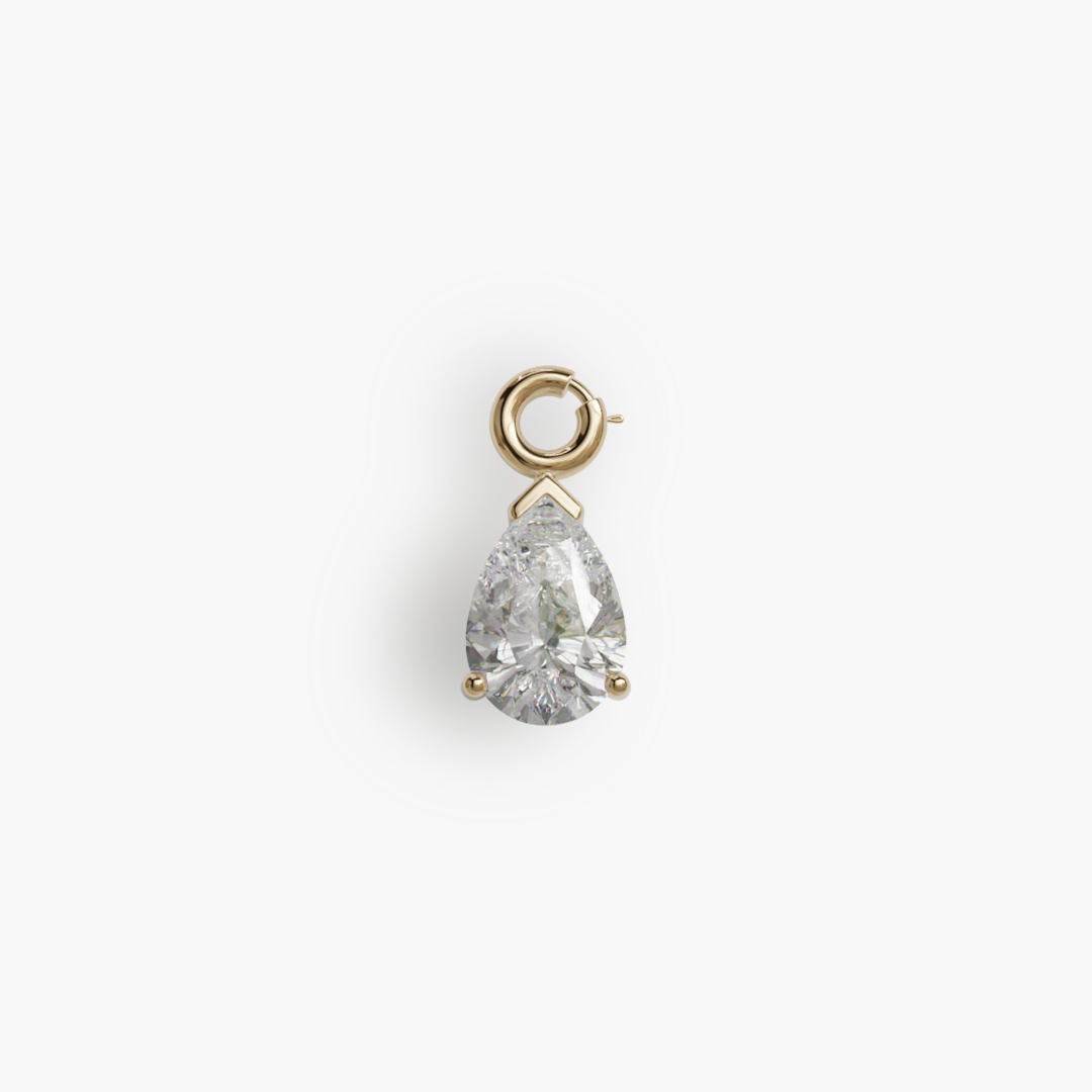 Mini 'Tear' 1.3 ct. Moissanite Charm - Jolie Co Jewelry