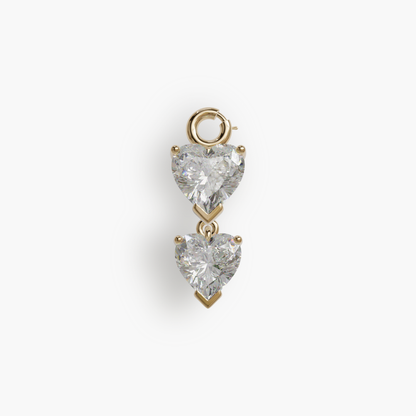 Duo 'Heart' 1.8 ct. Moissanite Charm - Jolie Co Jewelry