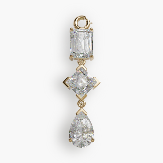 XTRA 'Emerald' 4.1 ct. Moissanite Charm - Jolie Co Jewelry