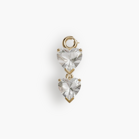 Duo 'Heart' Topaz Charm - Jolie Co Jewelry